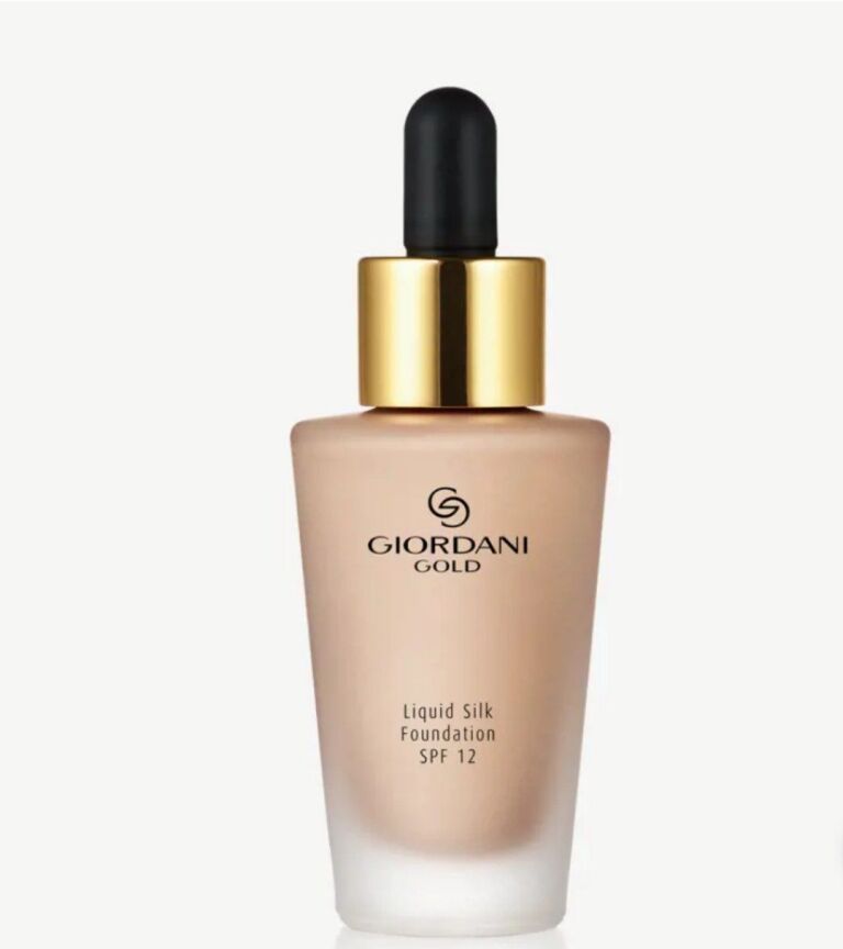  Giordani gold liquid silk foundation spf 12 کرم پودر مایع قطره چکانی جوردانی گلد با spf12 